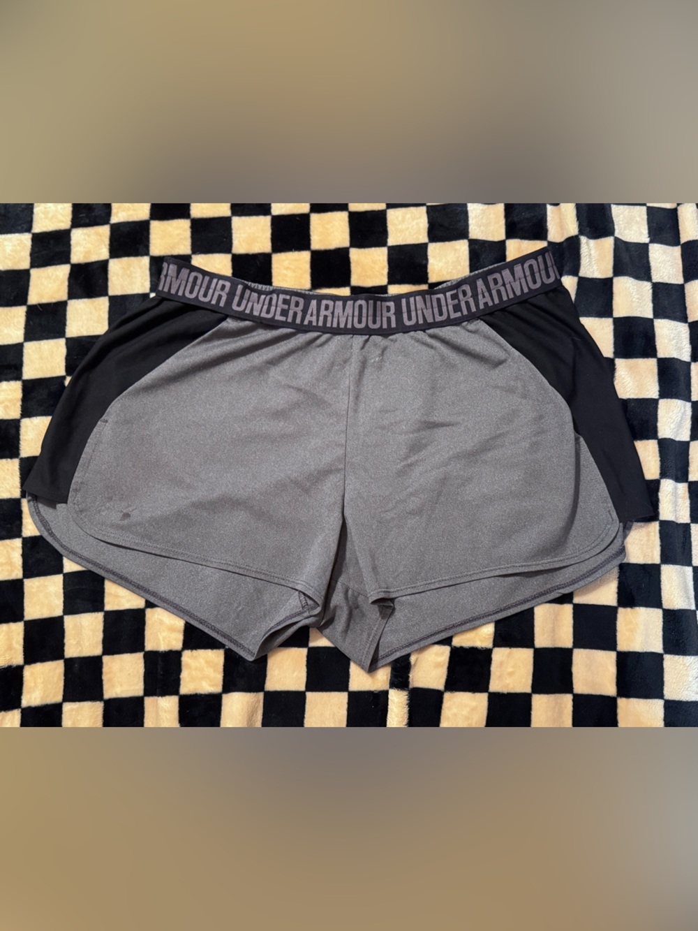 Under Armour Women's Gray and Black Performance Shorts